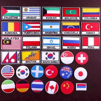 Флаг Вышитая Нашивка Для Одежды Термонашитые Нашивки Для Одежды Аппликации Нашивка Для Рубашки Аксессуары Для Значков