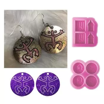 Флаг замка для сережек-гвоздиков в виде лягушки, форма из эпоксидной смолы, инструменты для литья ювелирных изделий, силиконовая форма для кулона на колье 1