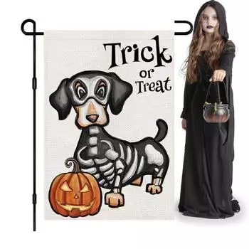 Флаги для Хэллоуина для наружного использования, баннер для двора на Хэллоуин, портативный вертикальный многоразовый садовый флаг, изысканный праздничный двор на открытом воздухе