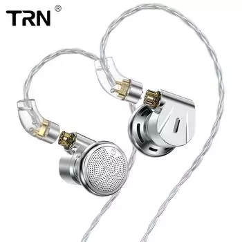 Флагманские новые беруши TRN EMX с плоской головкой, HIFI Fever, 2-контактные беруши класса белый