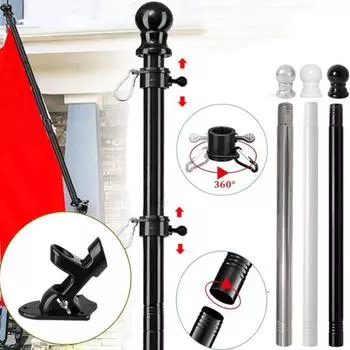 Флагшток для грузовика, металлический комплект для крепления флагштока для грузовика, прочный флагшток с держателем для сцепного устройства для автомобиля, пикапа, внедорожника, крыльца, двора белый