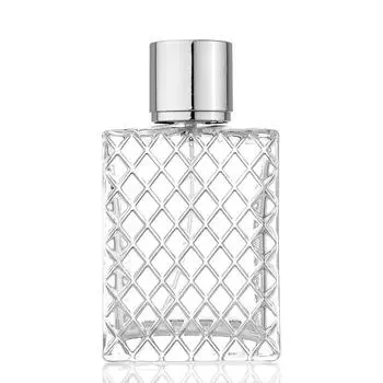 Флакон для духов из толстого стекла объемом 100 мл для путешествий — большая емкость, портативный, текстурированный дизайн Textured 100ml