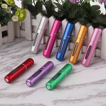 Флакон для духов с круглой головкой из анодированного алюминия объемом 8 мл, многоразовый, для путешествий 8ml perfume sub-bottle