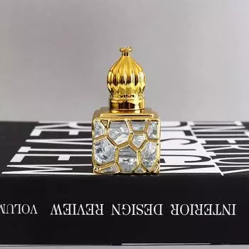 Флакон для духов в форме короны 10 мл, стеклянный флакон для масла, флаконы для образцов золотой