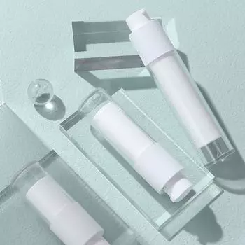 Флакон для тонального крема Косметический контейнер Безвоздушный флакон для лосьона Бутылки с вакуумным насосом Многоразовые бутылки 30ml-Transparent