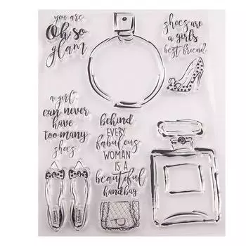 Флакон духов Прозрачный силиконовый штамп-печать для скрапбукинга своими руками Декоративный фотоальбом 1pcs