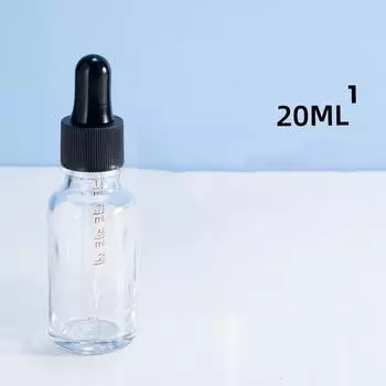 Флаконы-капельницы со шкалой, реагент, капли для глаз, прозрачное стекло, ароматерапия, жидкость, пипетка, многоразовые бутылки, дорожные 20ml