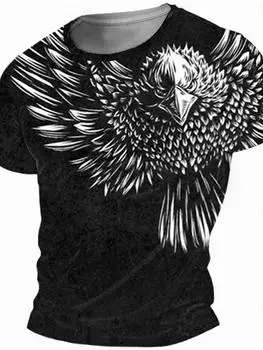 Flame Animal модная мужская футболка с 3D принтом футболка для уличного спорта уличная футболка черная рубашка с круглым вырезом летняя весенняя одежда одежда S