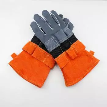 Огнестойкие изоляционные перчатки из коровьей кожи для пикника на открытом воздухе A