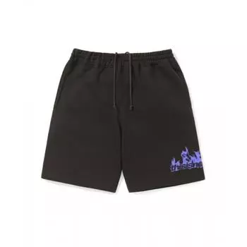 Flame Sweatshort Black S