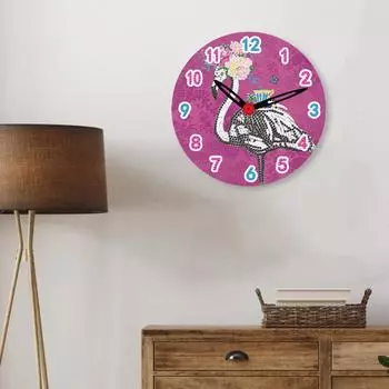 Flamingo Cat Dog DIY Diamond Painting Clock Kit Diamond Painting Clock Art Craft Hanging Sign for Home Wall Decor