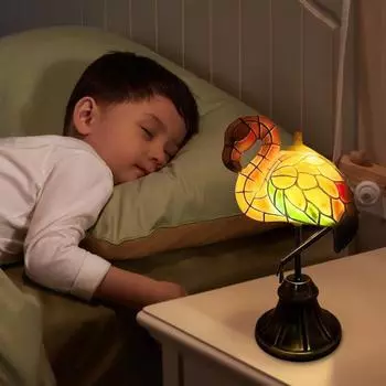 Flamingo Night Light Table Lamp Soft Glow Handmade Bird Shaped LED Light USB Bedside Lamp Desk Decoration Flamingo