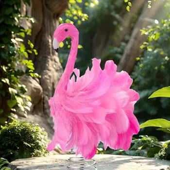 Фламинго Рождественская елка Верхушка Стильное украшение, искусственные перья, для дома, свадьбы, лето