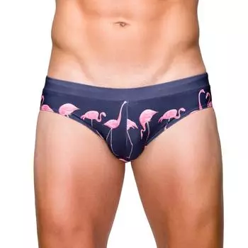 Flamingo Swim Brief Мужские сексуальные купальники Быстросохнущие купальные костюмы с подкладкой M розовый