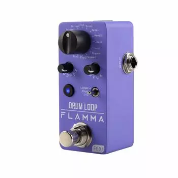 FLAMMA FC01 Mini Guitar Pedal Drum Machine and Phrase Loop Pedal Effect Pedal 20 Minutes Recording 16 Drum Groove Tap Tempo Playback with Level