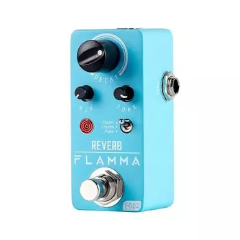 FLAMMA FC02 mini reverb pedal digital guitar 3 effect church plate studio true With bypass