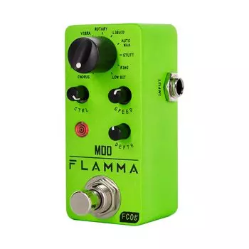 FLAMMA FC05 Мини-педаль модуляции Chorus Flanger Tremolo Phaser Vibrato Rotary Liquid Autowa Stuttering with Low Bit