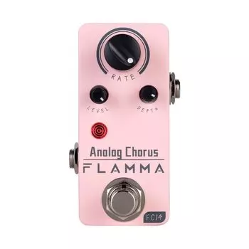 FLAMMA FC14 Аналоговый хорус гитарный эффектор педаль True Bypass Chorus розовый