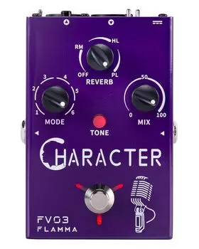 FLAMMA FV03 Vocal Effect Pedal Delay with Reverb Effect Polishing Up Vocal Guitar Input Optional Guitar with Reverb Effect