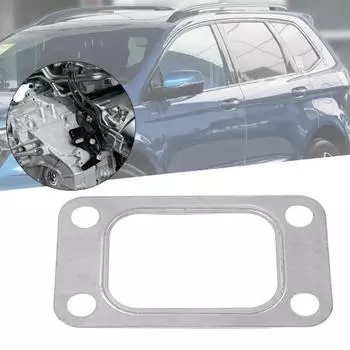 Фланцевая прокладка Нержавеющая Прочная Высокая твердость Высокопрочная Простая установка 4 отверстия Турбокомпрессор серебристого цвета