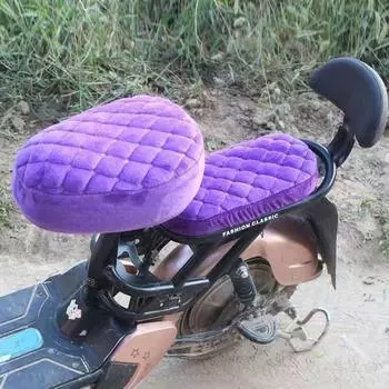 Фланелетовый чехол на сиденье электрического велосипеда, розовый/черный, электрические чехлы на сиденья мотоцикла 1 коричневый