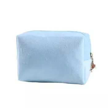 Фланелевая косметичка ярких цветов на молнии, модная квадратная сумка для хранения макияжа, одноцветная однотонная женская дорожная стирка, ручная сумка для повседневного хранения розовый