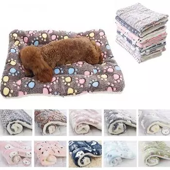 Фланелевая кровать для собаки, утолщенная, мягкая, теплая, коврик для сна для домашних животных, флисовое одеяло для собак, подушка для щенка, кошки, собаки, диванная подушка, аксессуары для домашних животных S