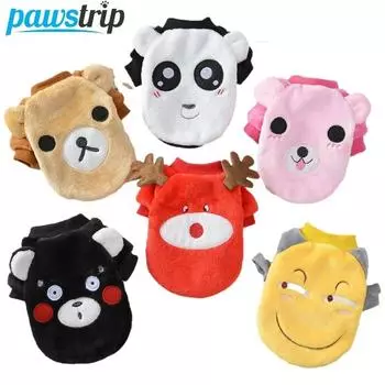 Фланелевая одежда для собак, осенне-зимняя одежда для собак для маленьких собак, мягкая одежда для щенков, одежда для чихуахуа, йоркширской породы, аксессуары для собак XS чёрный