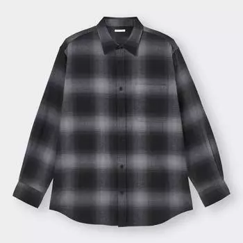 Рубашка Gu FlAnnel в клетку с длинным рукавом A 09 BLACK/S