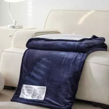 Фланелевое электрическое одеяло, интеллектуальный контроль температуры, автоматическое отключение, электрический матрас 127x153cm US 110v темно-синий