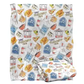 Фланелевое цифровое печатное одеяло, покрывало, маленькое покрывало, мягкое и удобное односторонняя печать 1 белый