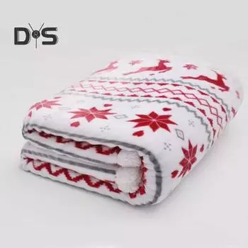 Фланелевое одеяло двухслойное рождественское в праздничном стиле с принтом для украшения кровати и дивана, максимальный комфорт, фланелевое супер теплое для дивана-кровати, офиса, сна, зимы L