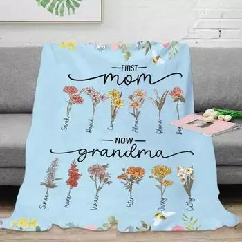 Фланелевое одеяло с цветочным принтом, подарок на День матери, одеяло на все времена года для спальни S розовый