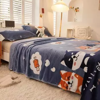Фланелевое одеяло с изображением собаки из мультфильма для мальчиков, теплое покрывало, простыня, пушистые, мягкие, флисовые, плюшевые одеяла, плед для кровати, дивана, шаль, одеяла 120x200cm
