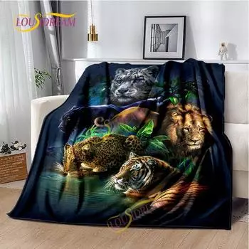 Фланелевое одеяло с лесными животными, теплое, уютное, легкое, теплое, одеяло для сна, дивана, дивана, домашнего офиса, путешествия. 100x150cm