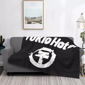 Фланелевое одеяло с логотипом группы Tokio Hotel, музыкальное потрясающее одеяло для дома, 150*125 см, покрывало 75x100cm