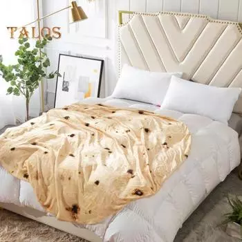 Фланелевое одеяло, универсальное круглое одеяло для пиццы, мягкое удобное спальное одеяло для домашнего декора спальни