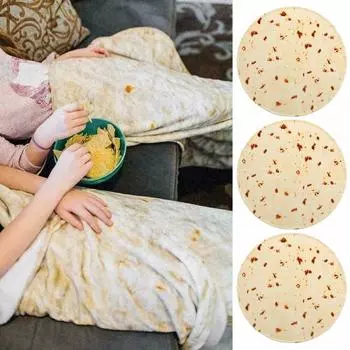 Фланелевое одеяло, универсальное круглое одеяло для пиццы, мягкое удобное спальное одеяло для домашнего декора спальни 1