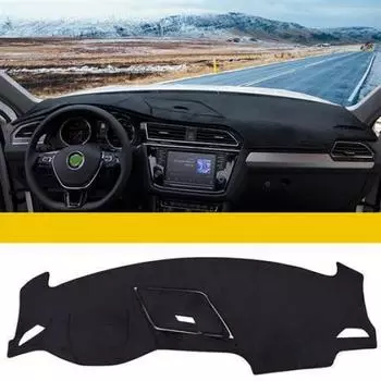 Фланелевой автомобильный коврик для приборной панели, коврик для Volkswagen VW Tiguan MK1 MK2 2009-солнцезащитный козырек, защита ковров MK1 2008-2015-Left Rudder