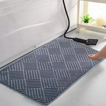 Фланелевый коврик для пола, быстро впитывающий, толстый, быстросохнущий, противоскользящий, с возможностью сушки ног, коврик для входа, легко моющийся, многоцелевой, для ванной, душа, раковины, кухни, ковер 1pc темно-серого
