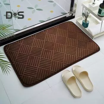 Фланелевый коврик для пола, быстро впитывающий, толстый, быстросохнущий, противоскользящий, с возможностью сушки ног, коврик для входа, легко моющийся, многоцелевой, для ванной, душа, раковины, кухни, ковер 1pc серый