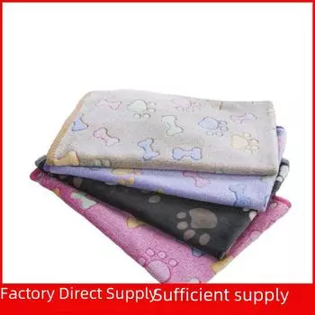 «Фланелевый коврик-одеяло для кошек и собак – теплый и уютный коврик для сна на осень и зиму» 60x40 cm