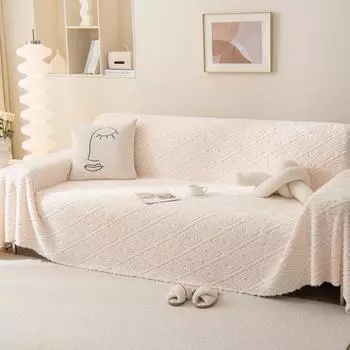 Фланелевый всесезонный деревянный диван-полотенце, кожаная плюшевая диванная подушка со спинкой, зимний полный чехол, противоскользящий 180*130cm