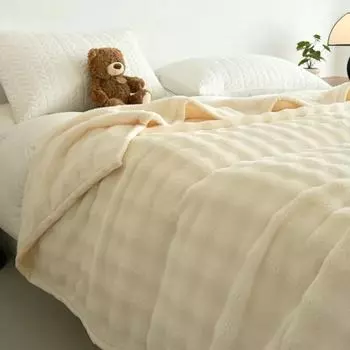 Flannel Blanket Sofa Winter Super Warm Microfiber Bedding Knee Bed Fleece Camping Fluffy Soft Throw Blankets King Size 150x200cm 1pcs