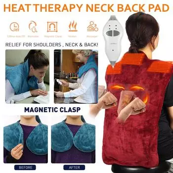 Flannel Health Relief Wrap Neck Shoulder Back Muscles Pain Relief Heating Pad Extra-Long Massaging Heat Wrap Household 150W