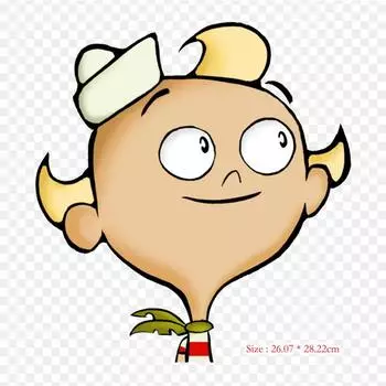 Flapjack без фона Финн Человек Даффи Дак Утюг на теплопередаче Печать Виниловые нашивки Наклейка для одежды DIY Аппликации Моющиеся нашивки