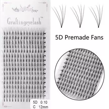 Flare Cluster Полупостоянные индивидуальные ресницы Наращивание накладных ресниц 5D Volume Fan Норковые волосы
