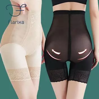 Flarixa, брюки с высокой талией для контроля живота, бесшовные боксеры, дышащие трусики для тела, женское нижнее белье, нижнее белье для девочек, утягивающие трусики