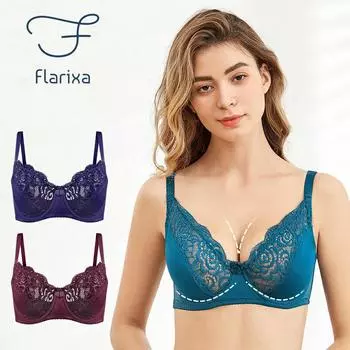 Flarixa CD чашка бюстгальтер пуш-ап для женщин кружевное сексуальное нижнее белье регулируемый размер плюс нижнее белье мягкий бюстгальтер