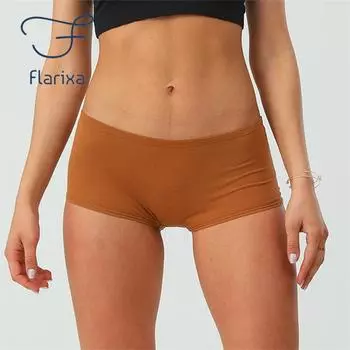 Flarixa, дышащие простые женские трусы большого размера, хлопковые удобные однотонные женские летние шорты 40-х годов, нижнее белье